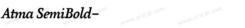 Atma SemiBold字体转换 Atma SemiBold字体转换